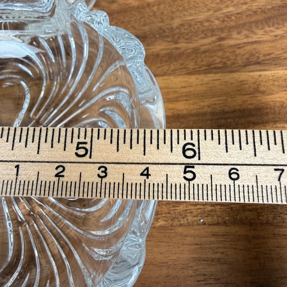 Cambridge Glass Caprice Clear 4 Part Divided Shell Relish Dish Serving Tray 13